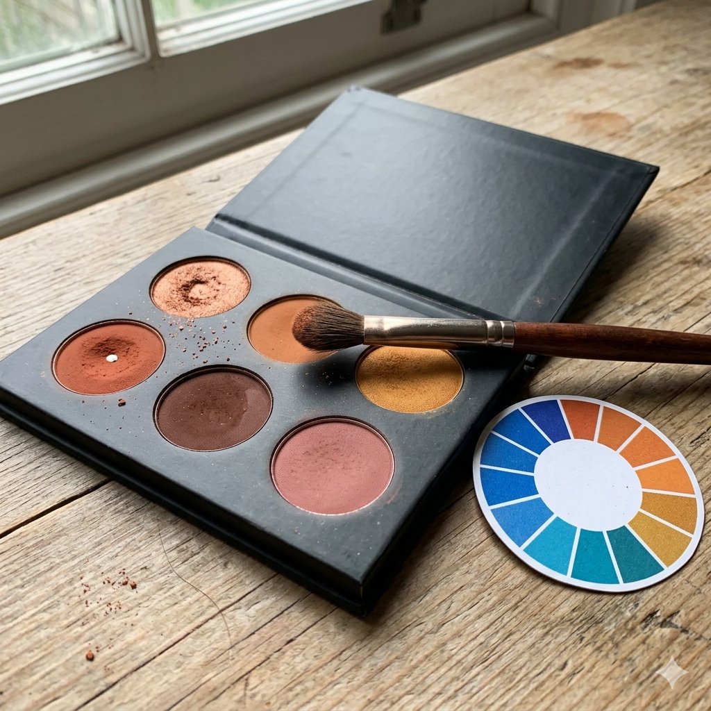Guía de sombras de ojos según el color del iris usando el círculo cromático