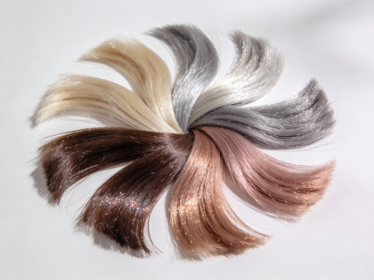 Paleta de colores de cabello para la colorimetría verano con reflejos cenizos