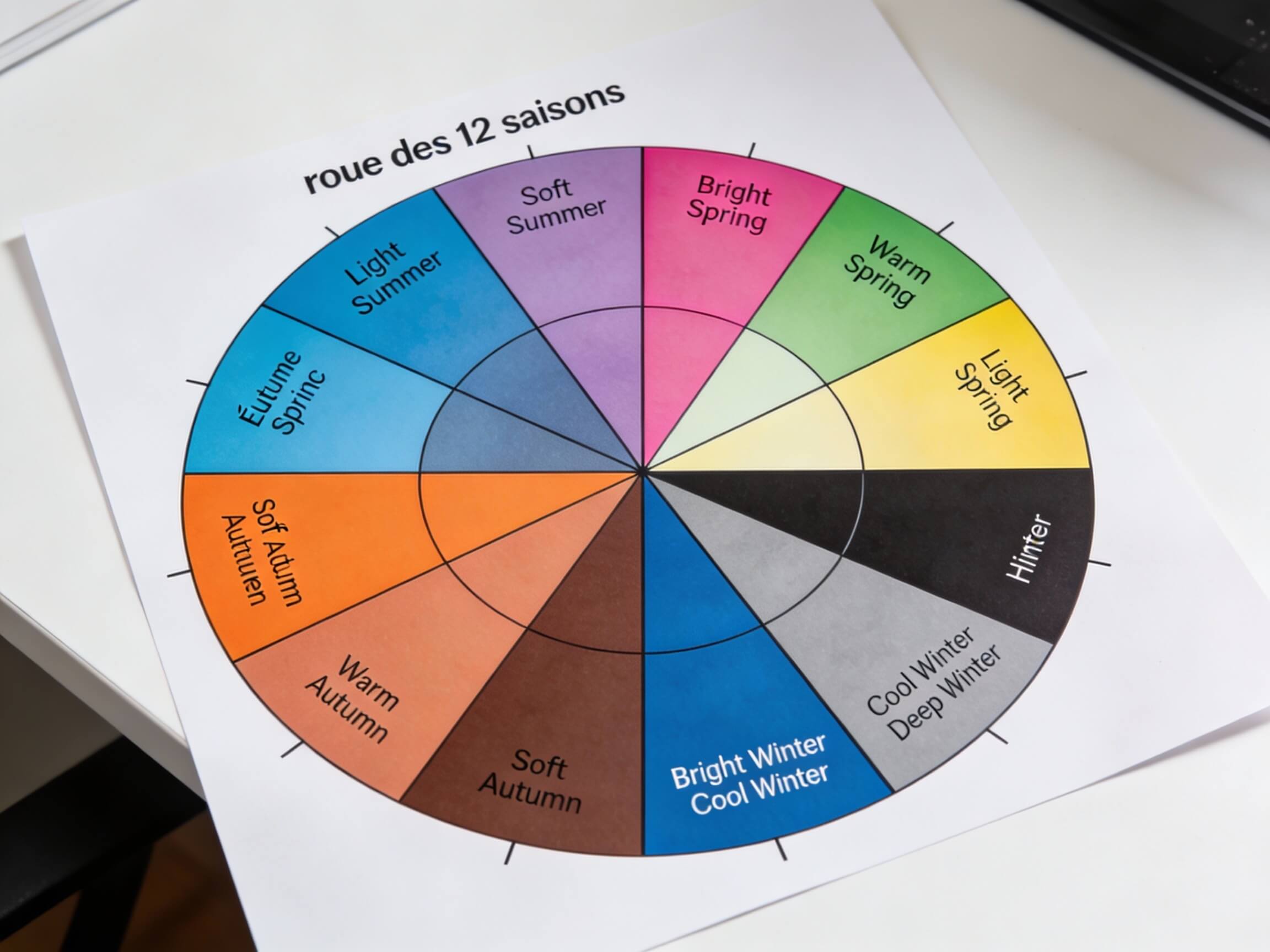 Rueda de las 12 subestaciones de colorimetría