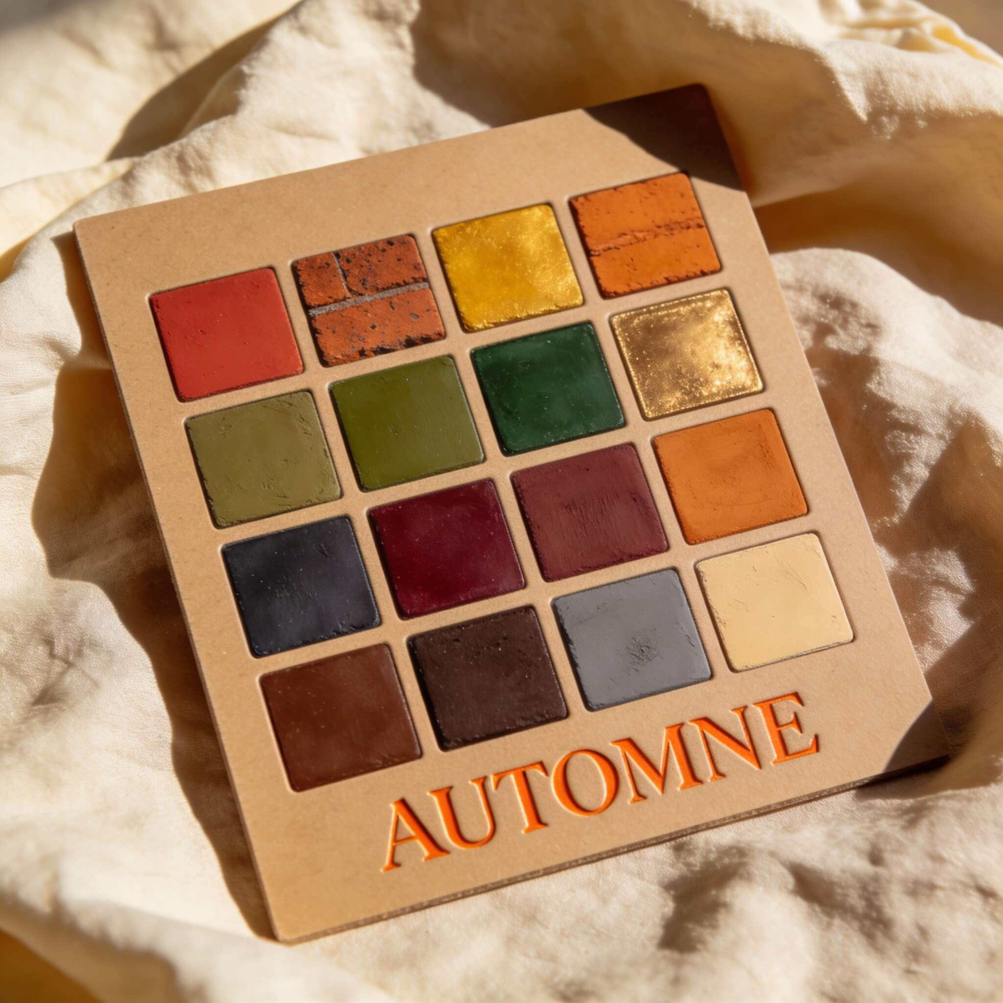 Paleta de colorimetría Otoño con terracota, mostaza, caqui y tonos terrosos cálidos