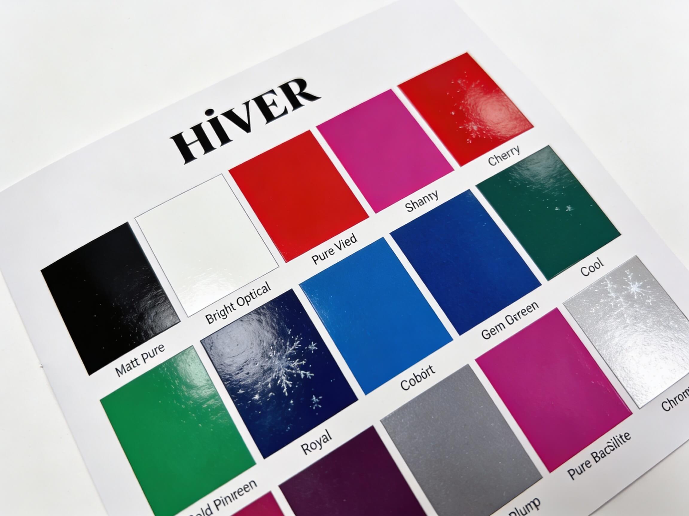 Paleta de colorimetría Invierno con fucsia, azul marino, verde esmeralda y tonos contrastados